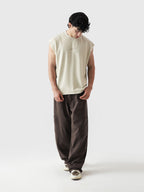 Lararium Legacy Club Sando – Beige French Terry Tank Top