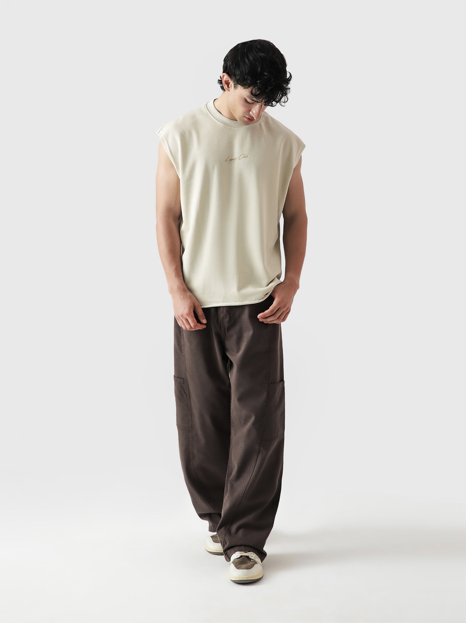 Lararium Legacy Club Sando – Beige French Terry Tank Top
