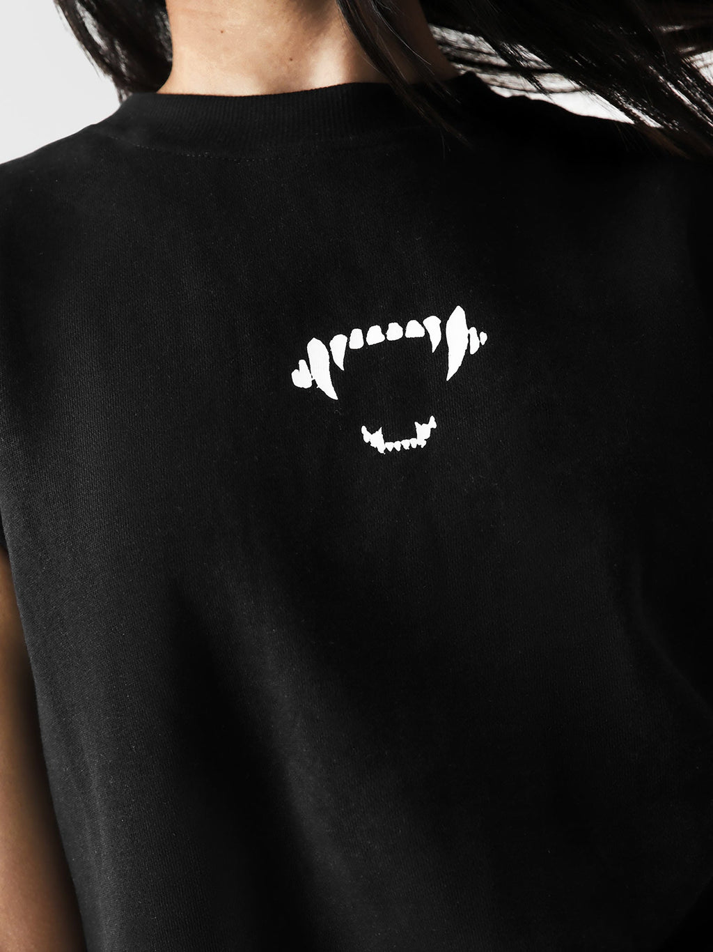Lararium Thunder Bite Sando – Black French Terry Tank Top