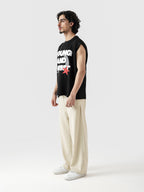Lararium Young & Turnt Graphic Sando – Black Tank Top