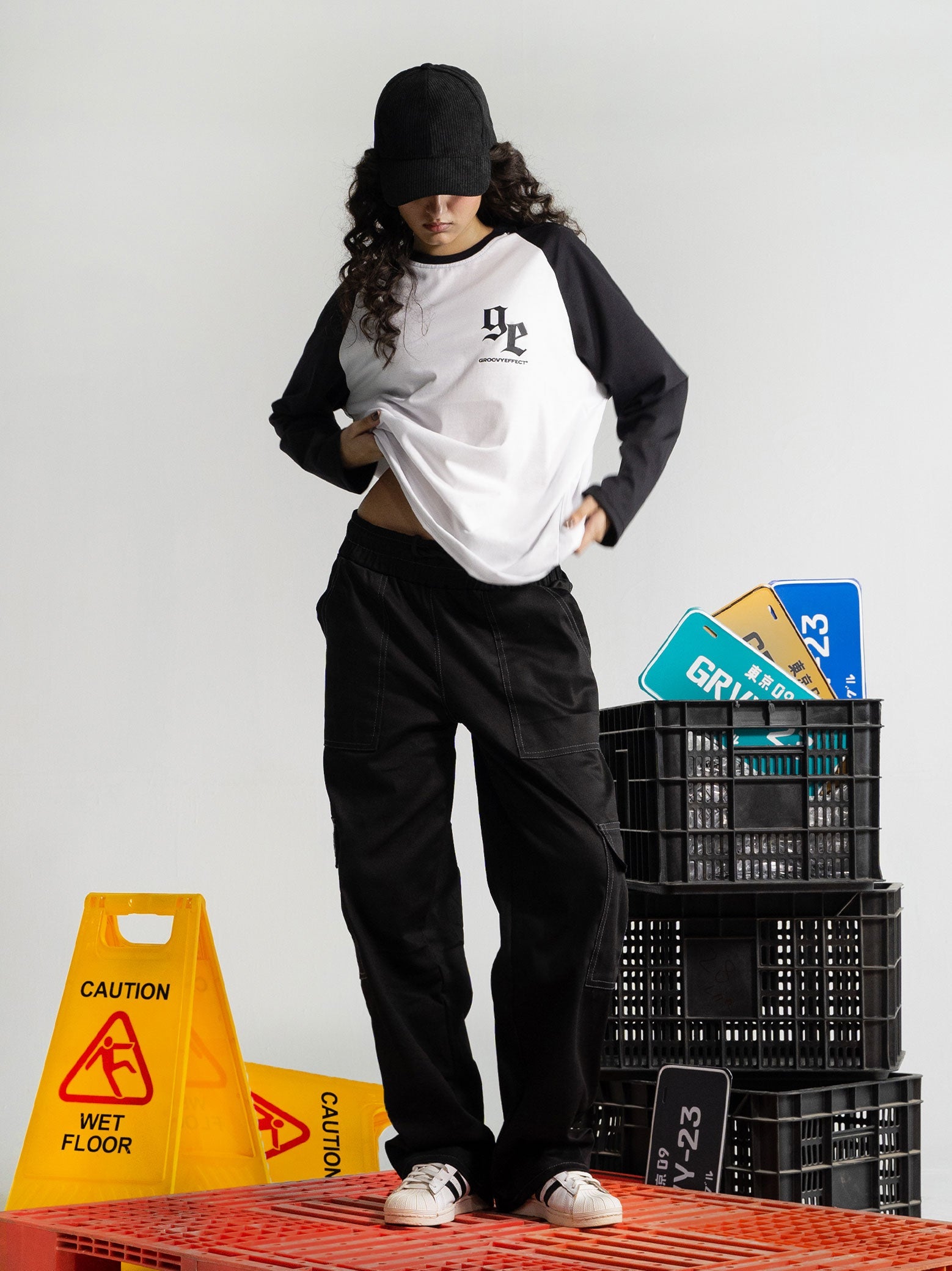 Lararium Cold Blooded Raglan Full-Sleeve Tee – Black & White