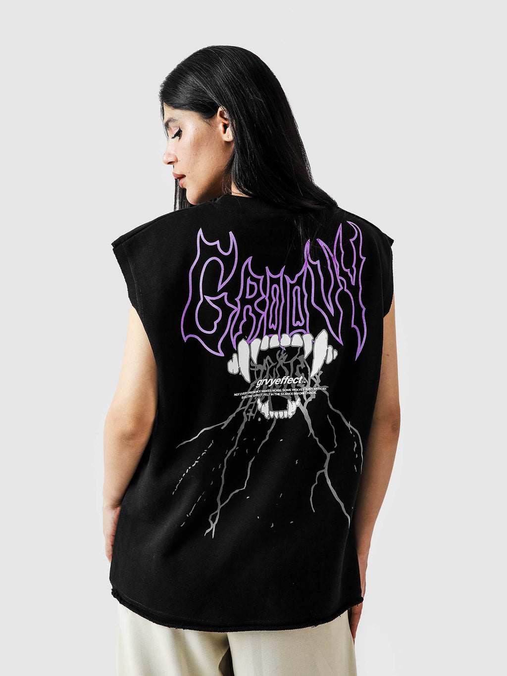Lararium Thunder Bite Sando – Black French Terry Tank Top
