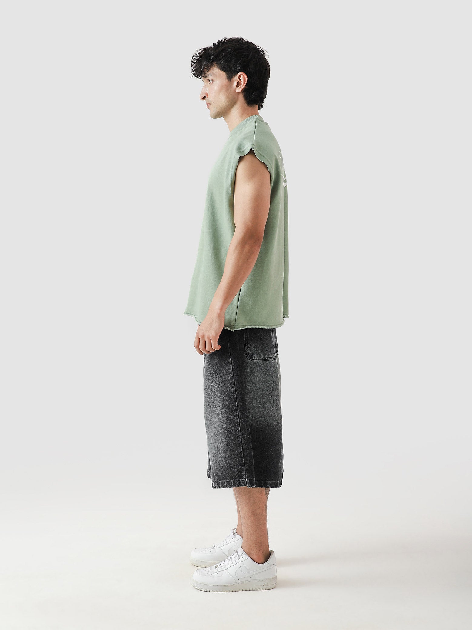 Lararium Worldwide Graphic Sando – Mint Green Tank Top
