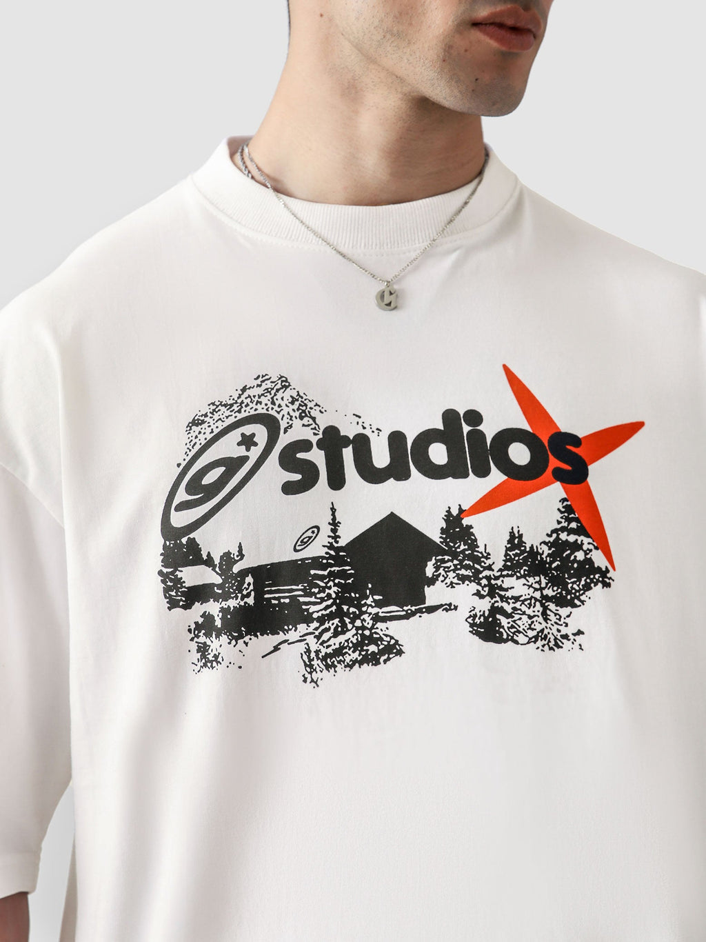 Lararium Studio Graphic Tee – White Cotton T-Shirt