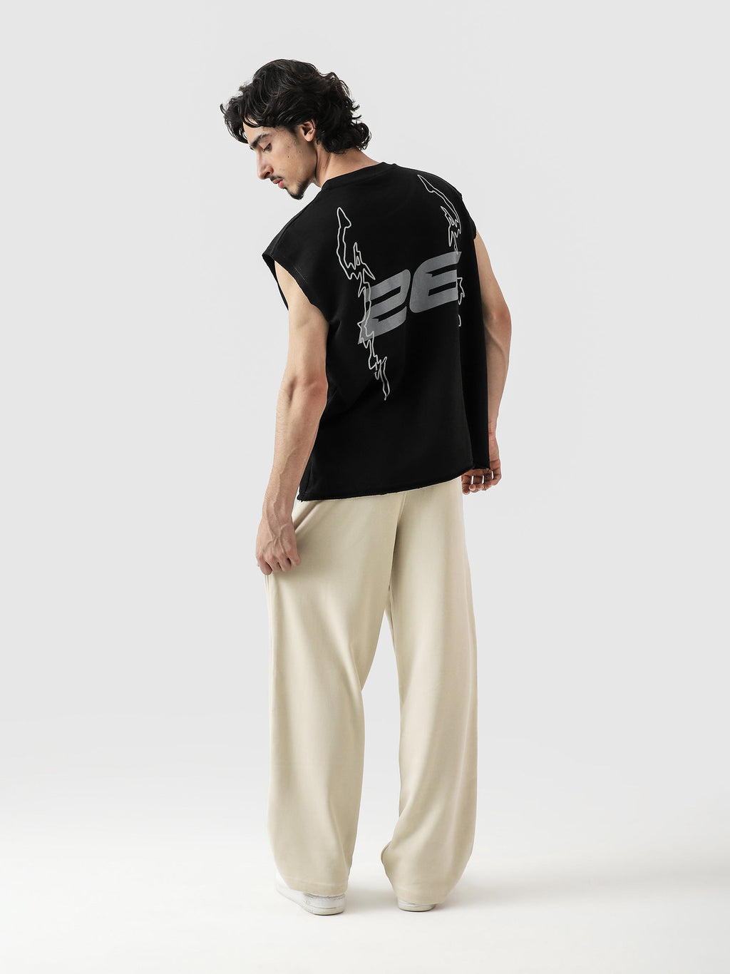 Lararium Young & Turnt Graphic Sando – Black Tank Top