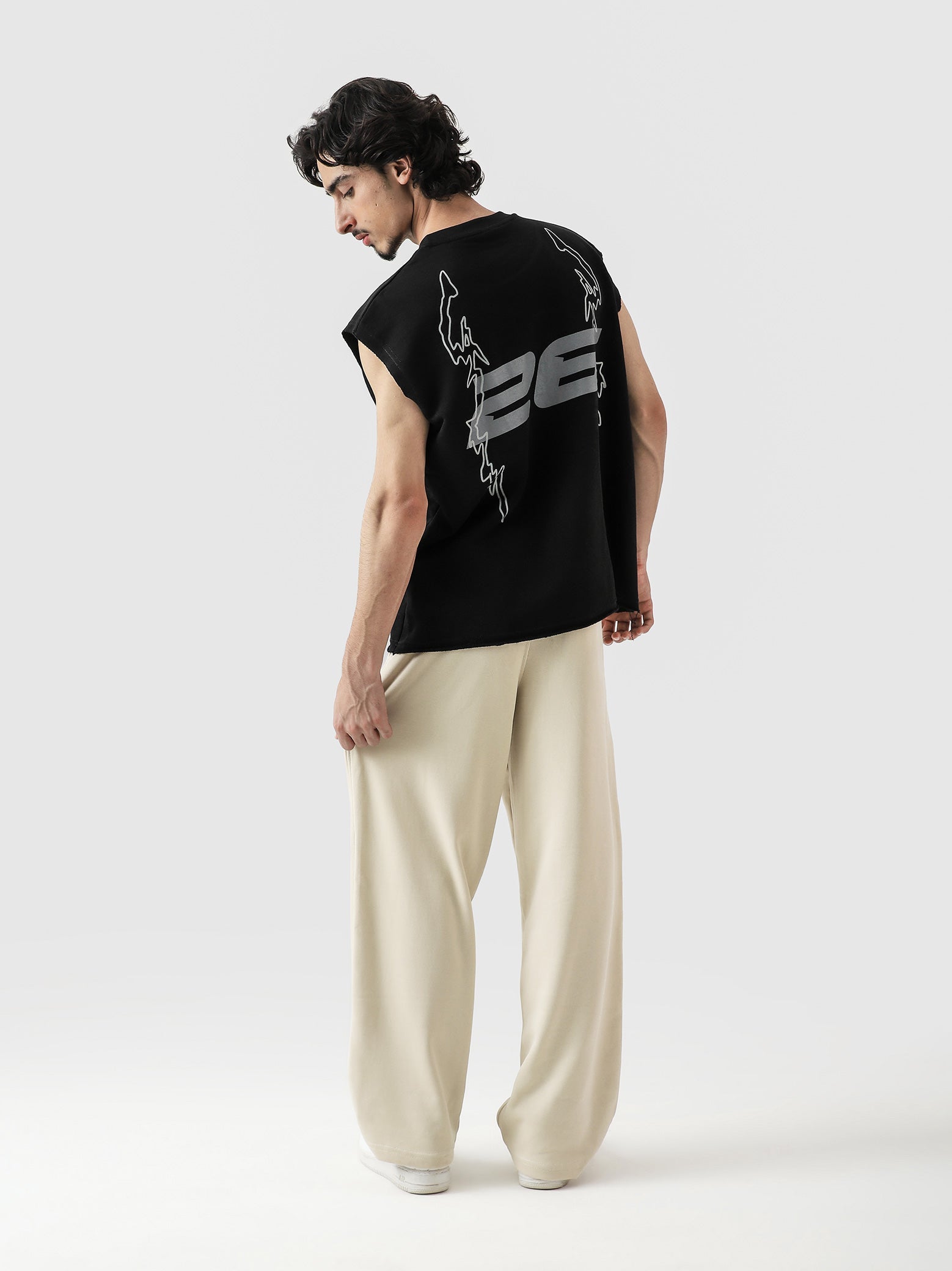 Lararium Young & Turnt Graphic Sando – Black Tank Top