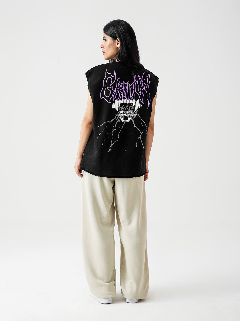 Lararium Thunder Bite Sando – Black French Terry Tank Top