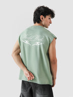 Lararium Worldwide Graphic Sando – Mint Green Tank Top