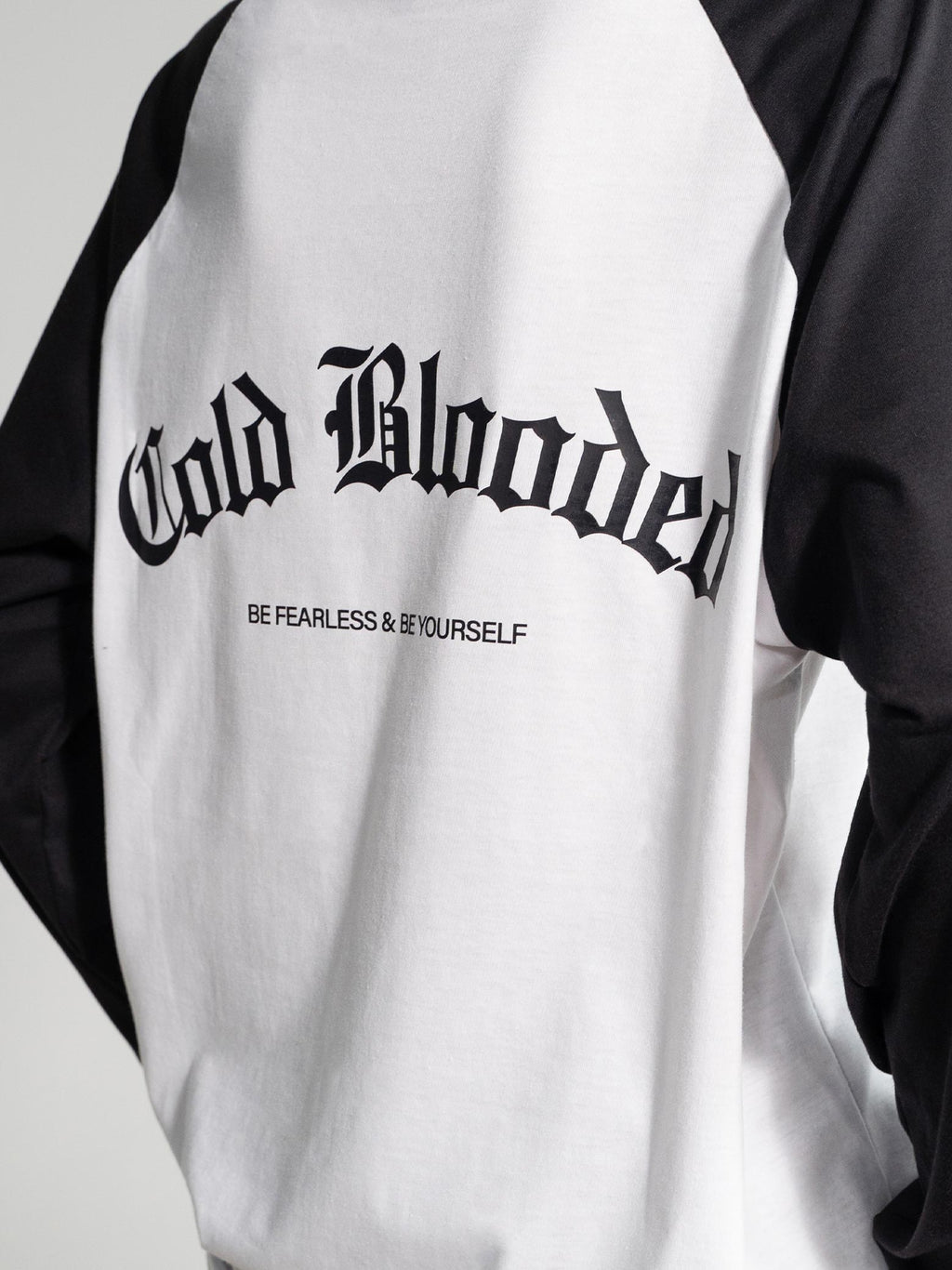 Lararium Cold Blooded Raglan Full-Sleeve Tee – Black & White