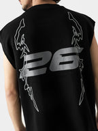 Lararium Young & Turnt Graphic Sando – Black Tank Top