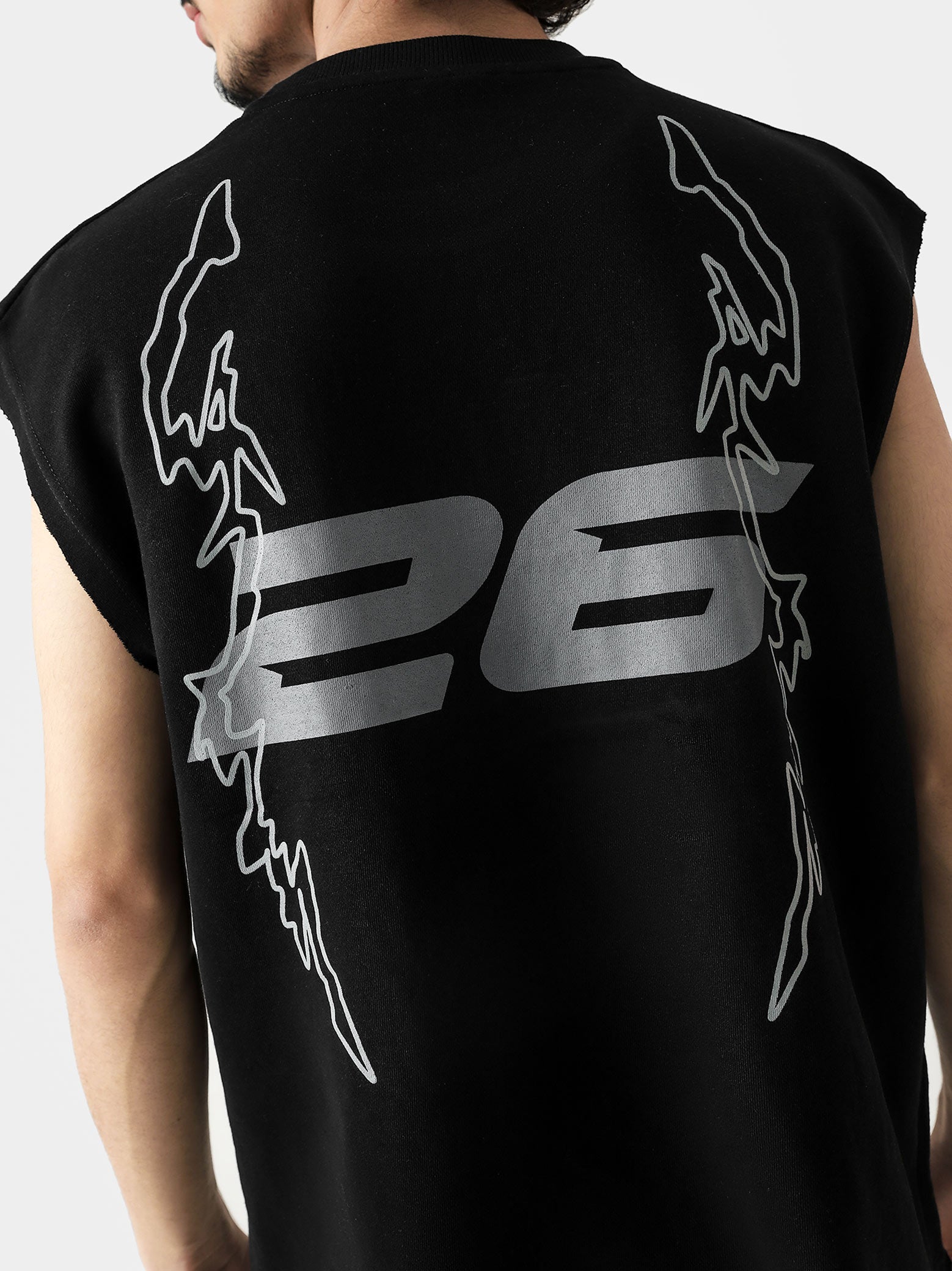 Lararium Young & Turnt Graphic Sando – Black Tank Top
