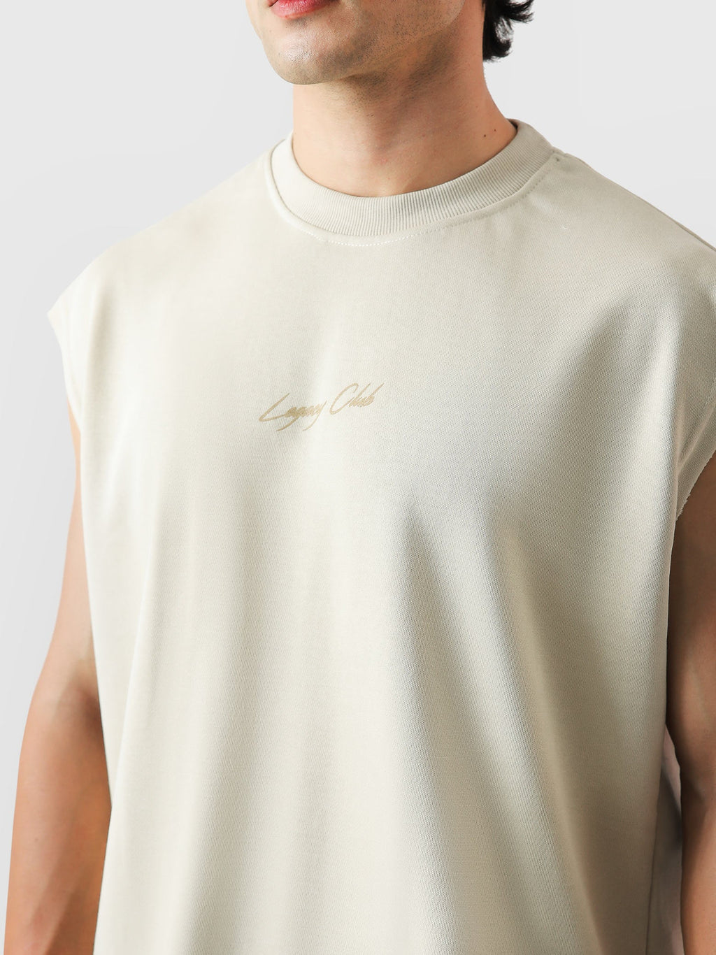 Lararium Legacy Club Sando – Beige French Terry Tank Top