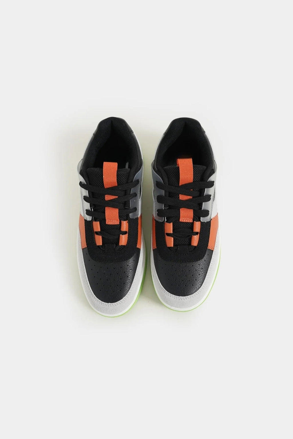 Lararium Multi-Piece Low-Top Sneakers for Boys – Green & Orange