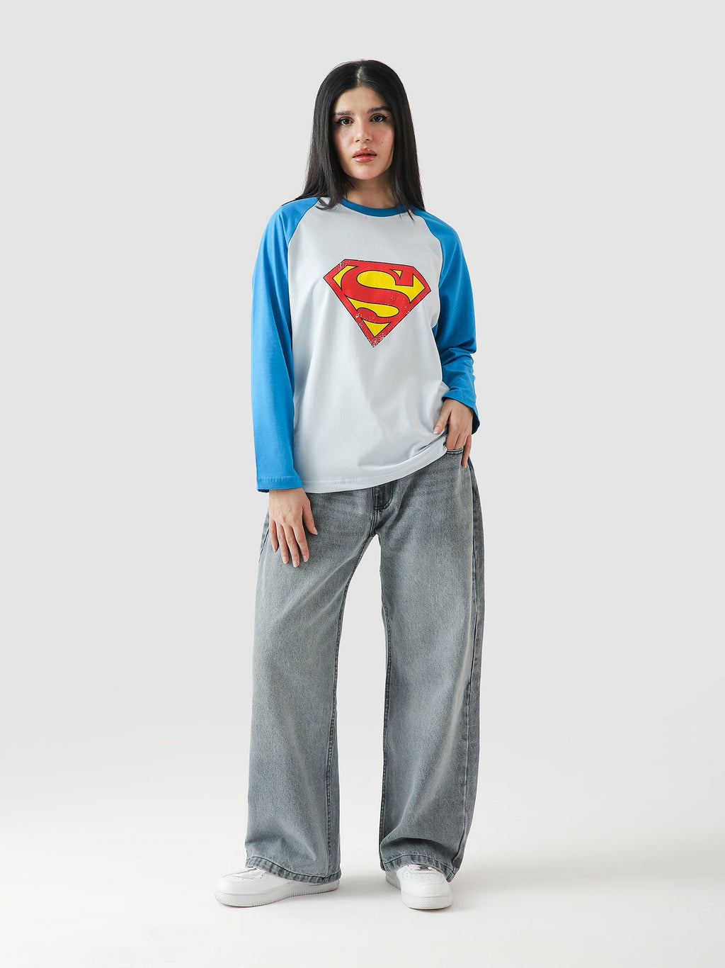 Lararium Electric Blue Full-Sleeve Graphic Tee