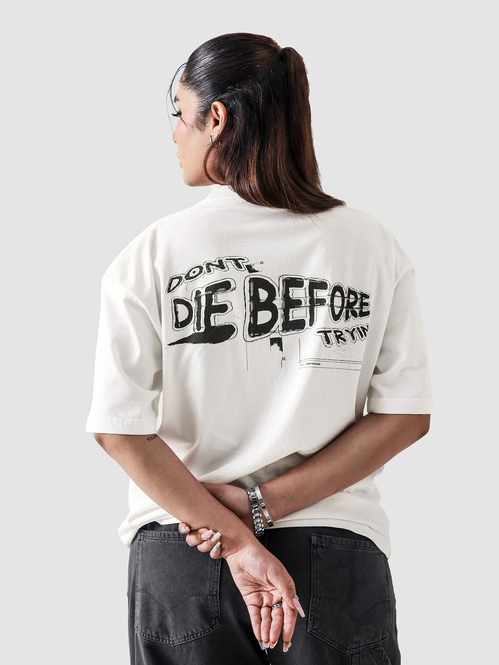 Lararium Studio Graphic Tee – White Cotton T-Shirt