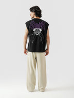 Lararium Thunder Bite Sando – Black French Terry Tank Top