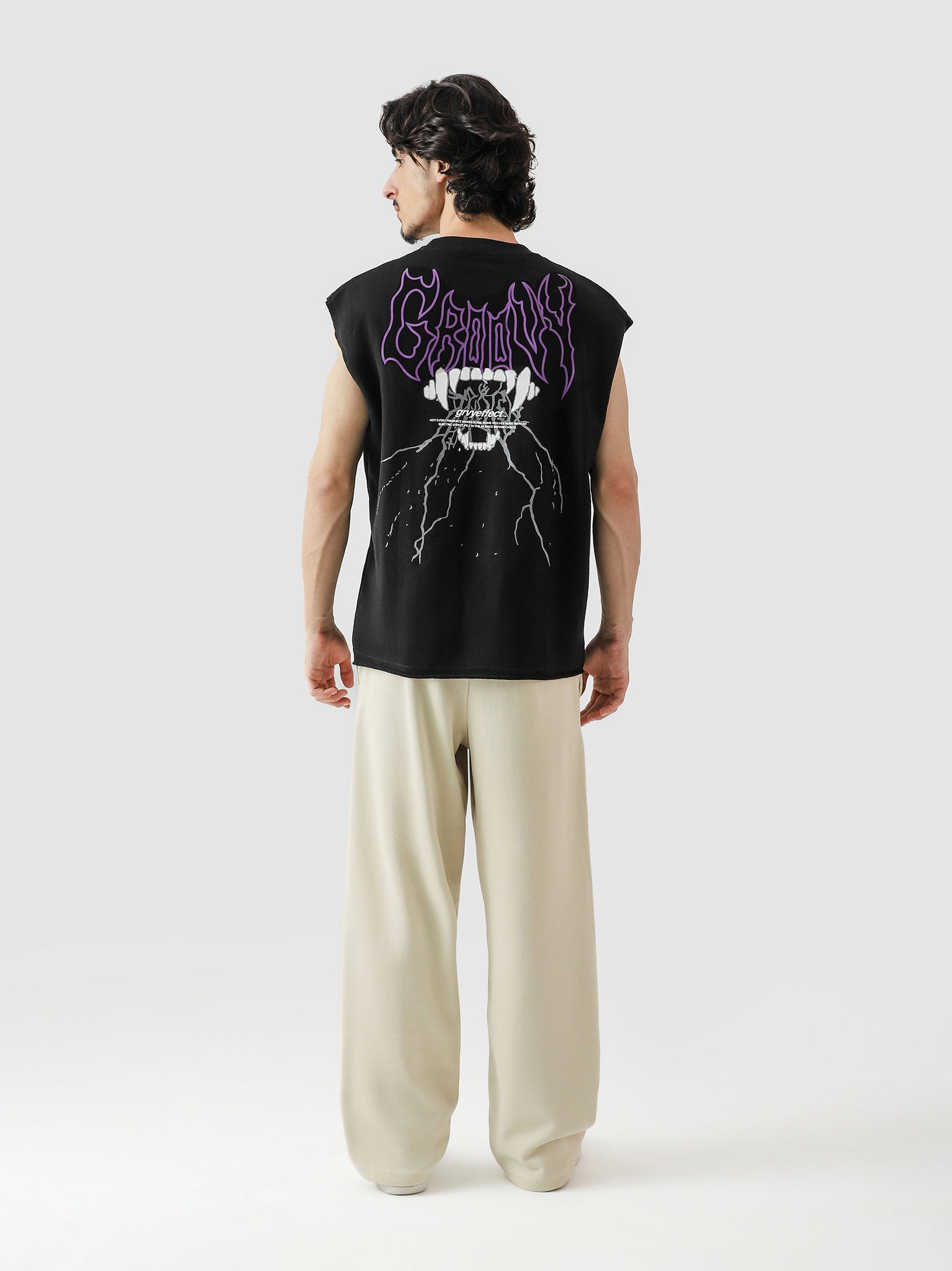 Lararium Thunder Bite Sando – Black French Terry Tank Top