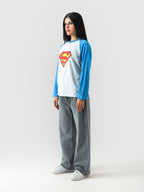 Lararium Electric Blue Full-Sleeve Graphic Tee