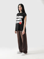 Lararium Young & Turnt Graphic Sando – Black Tank Top