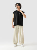 Lararium Thunder Bite Sando – Black French Terry Tank Top