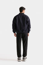 Lararium Zipper Denim Jacket – Deep Blue Relaxed Fit