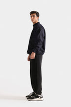 Lararium Zipper Denim Jacket – Deep Blue Relaxed Fit