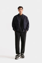 Lararium Zipper Denim Jacket – Deep Blue Relaxed Fit