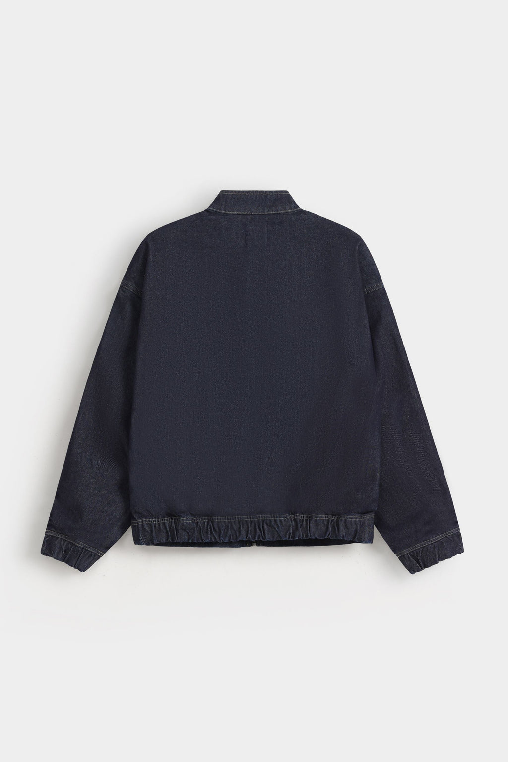 Lararium Zipper Denim Jacket – Deep Blue Relaxed Fit
