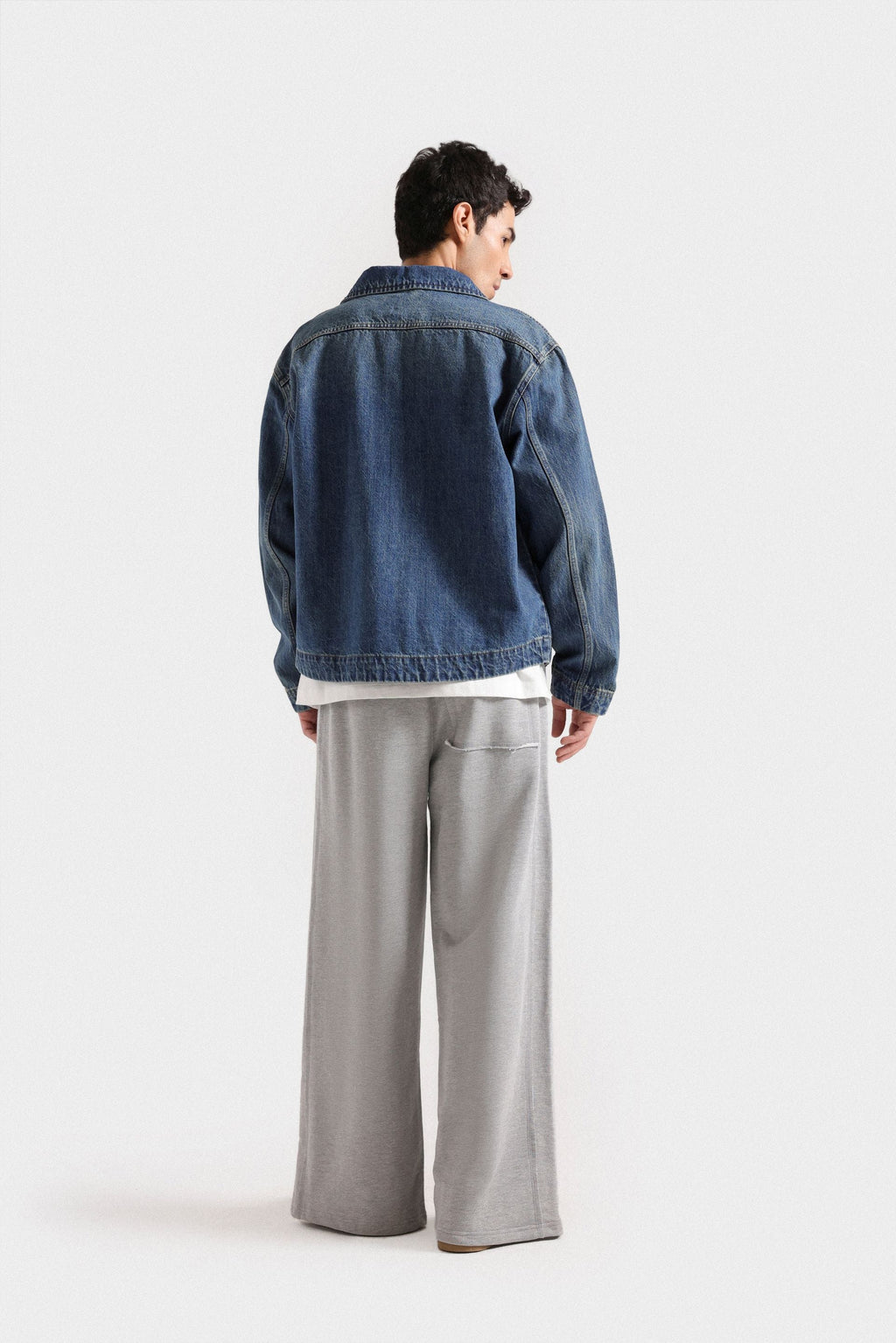 Lararium Zipper Denim Jacket – Indigo Blue Relaxed Fit